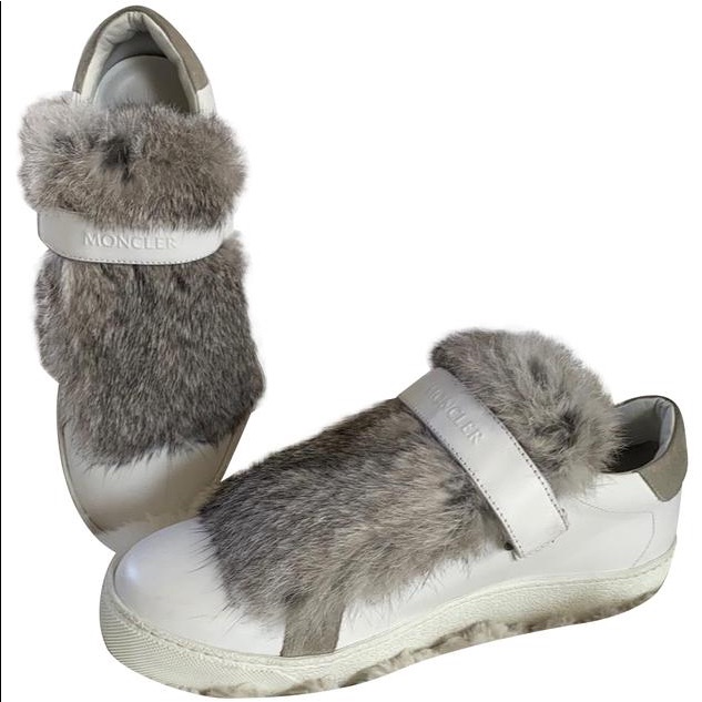 Moncler Real Fur Sneakers Size 39